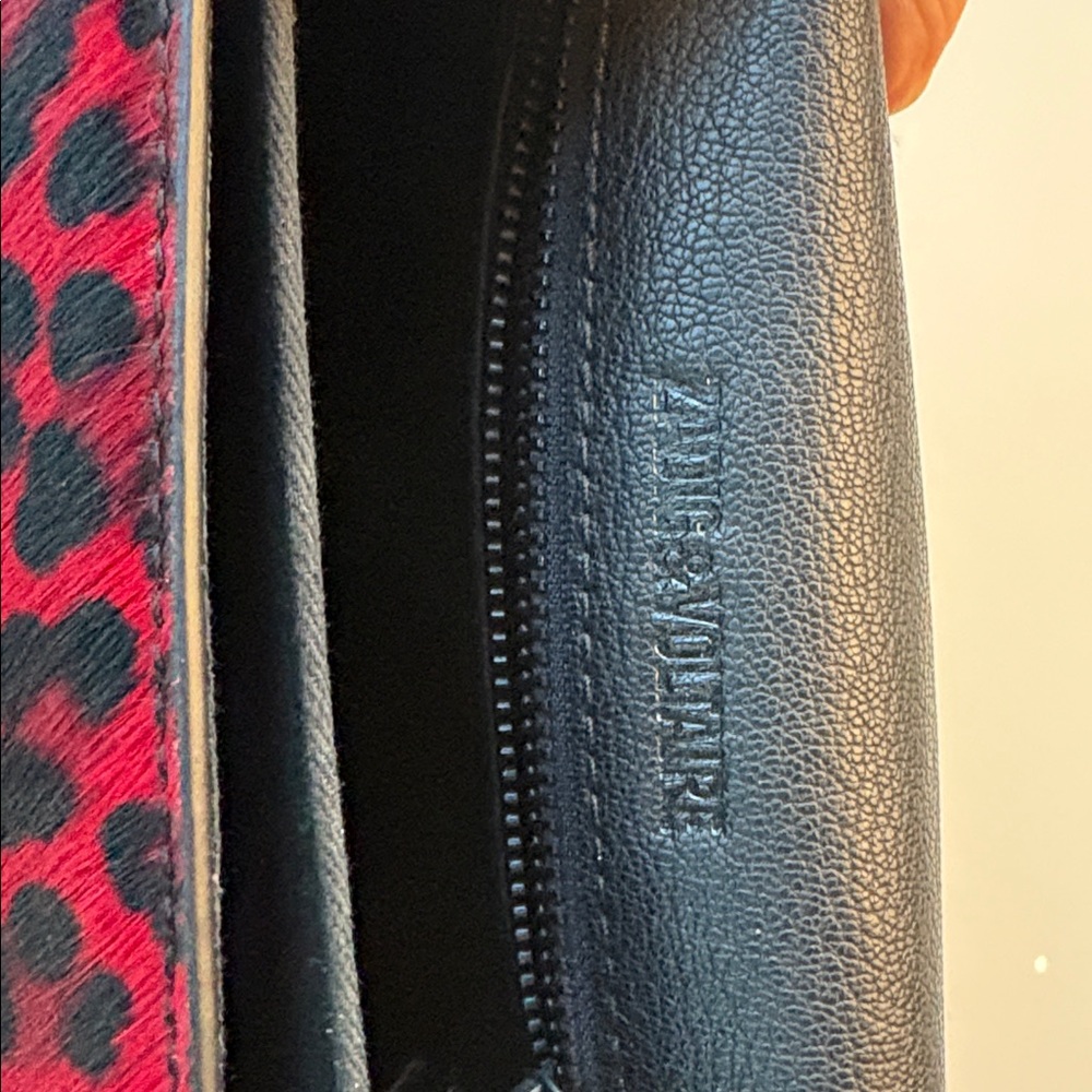 Zadig & Voltaire Red Leopard Print Crossbody Bag - Picture 4 of 9